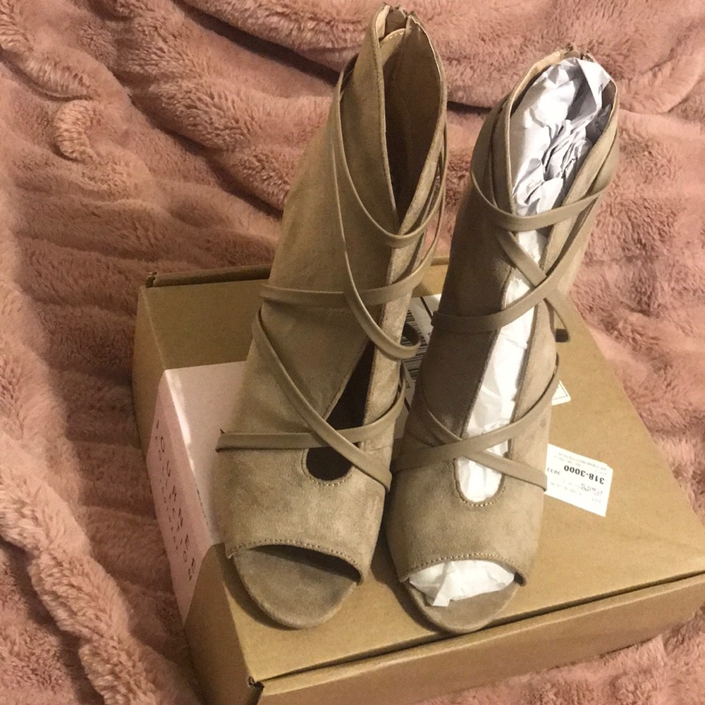Open toe booties